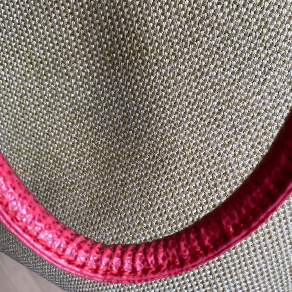 JP Tod's Handbag genuine red leather, suede lining, 2 handles, brass feet. Italy - Picture 11 of 14